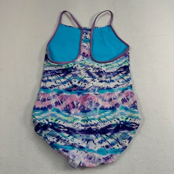 Speedo Multi Colored Swimsuit Girls Size XL Racer Back - Picture 2 of 10